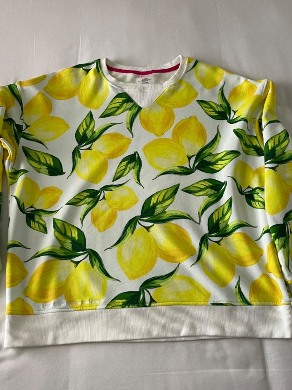 TEREZ LEMON CREWNECK SWEATSHIRT